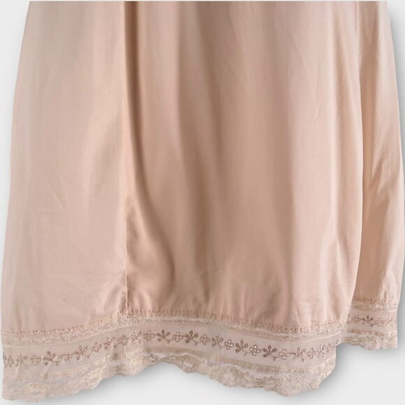 Gaymode JC Penneys Ivory Cream Lace Accent Gown Lingerie Slip Dress 38 - Picture 10 of 13